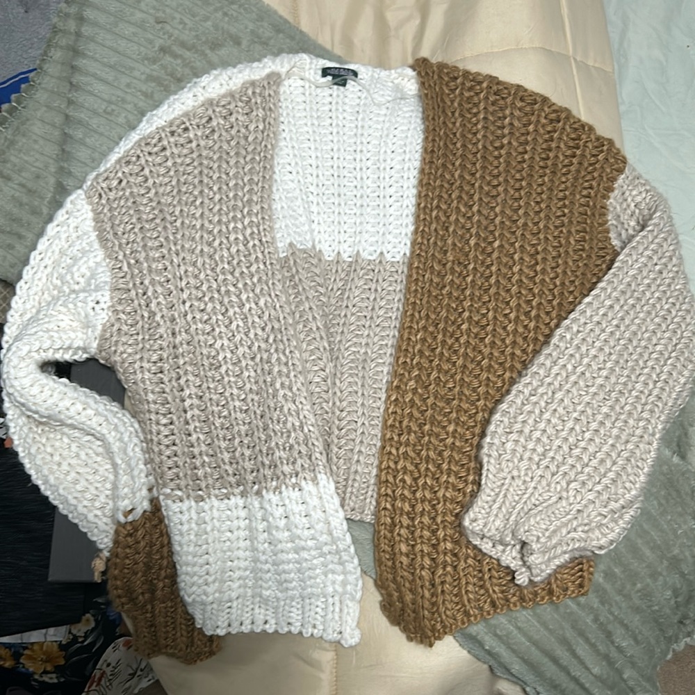 Color block cardigan